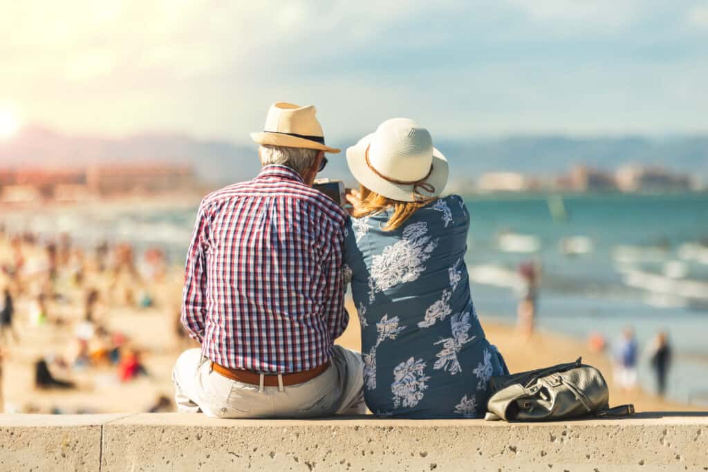 Couple overlooking the beach