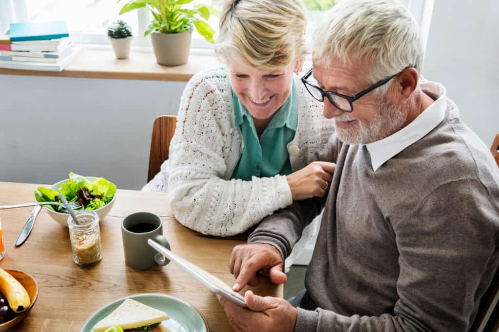 Couple planning their retirement home purchase